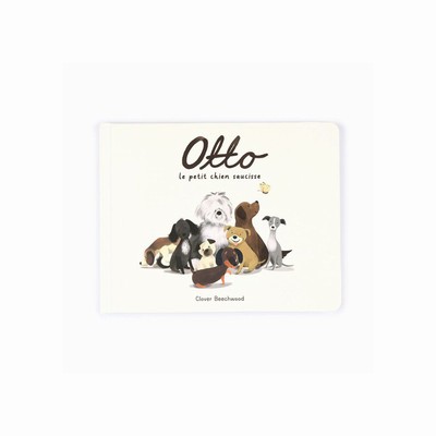 Jellycat Otto Le Petit Chien Saucisse Livre and Otto Sausage Dog Medium UK | 24038ZIWD